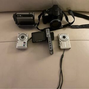 Digital Camera Set - Black and Silver